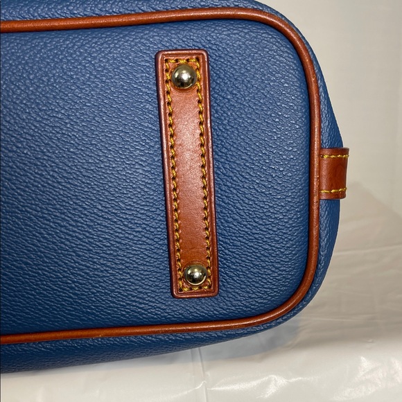 Dooney & Bourke Blue Tote with Brown Trim - Picture 8 of 16